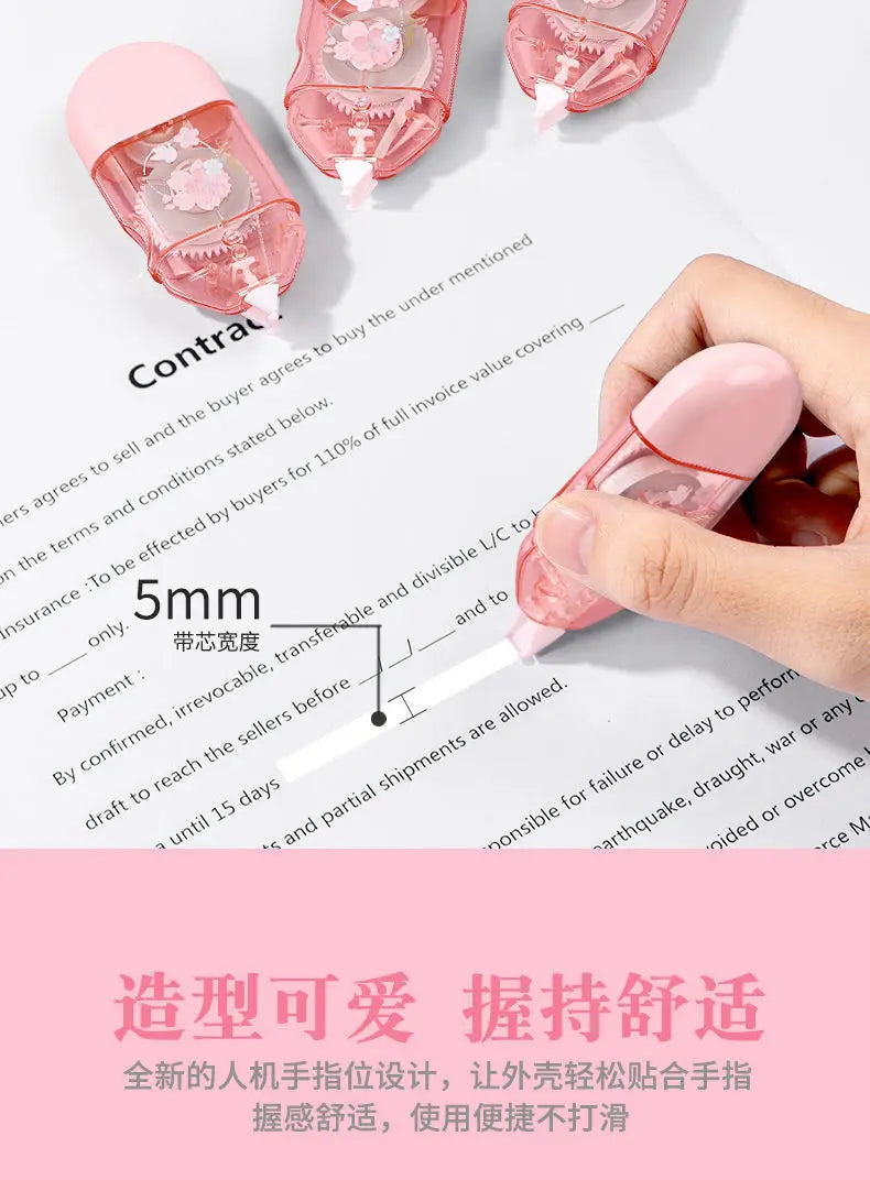 1Pcs School Supplies Sakura Correction Tape Cute Small Portable Small Fresh Students with Large Capacity kawaii Correction Tape