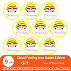 Custom Heat Transfers Name Sticker Personalized Washable Clothes Ironing Stickers Iron-on Labels Fabric Clothing Babysuit Tags