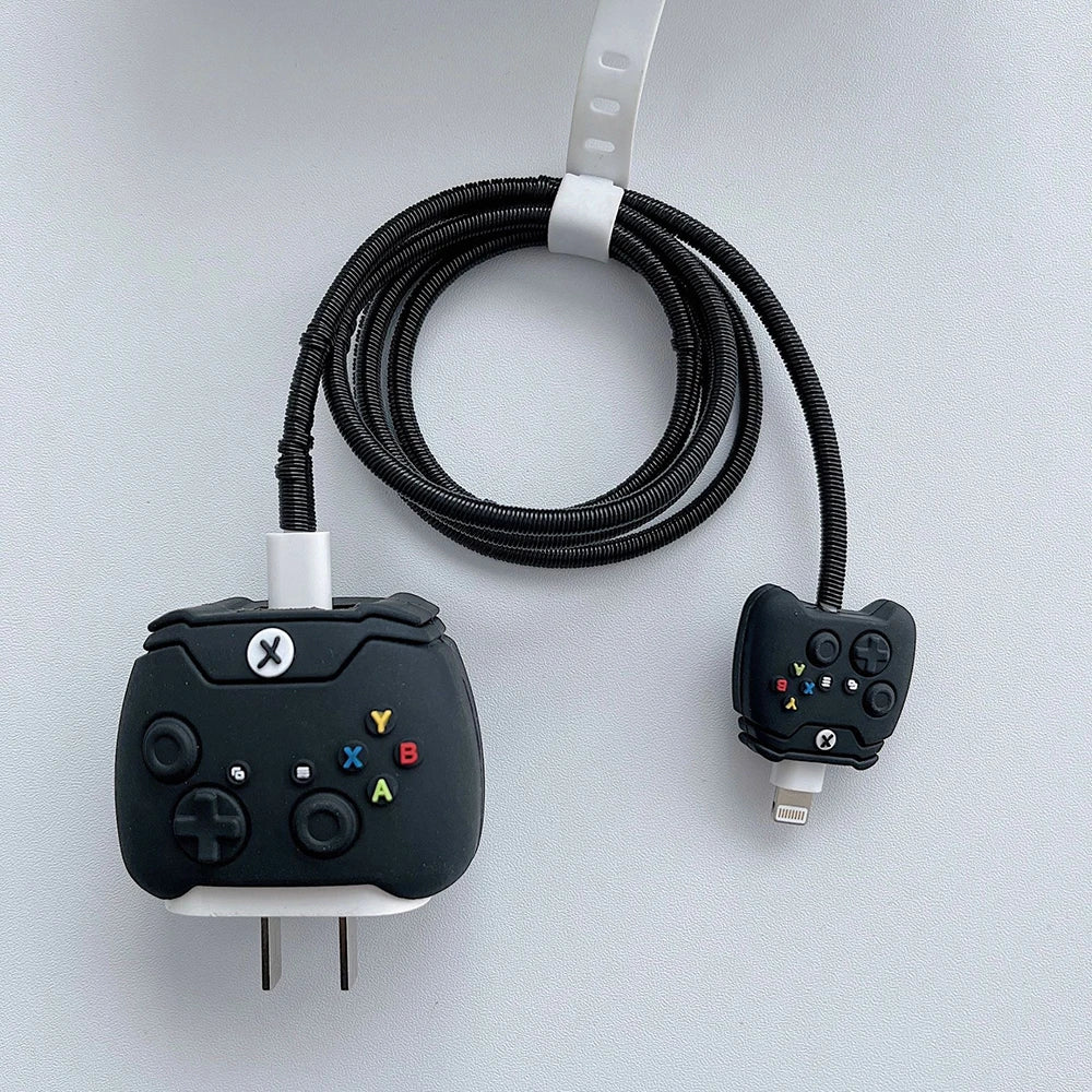 Cartoon Iphone Charging Cable Protector Cover For iPhone 15 14 13 Pro Max 18W/20W EU US Charger Case Cable Cord Winder Protect