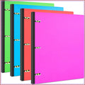 Infun Telescoping 3 Ring Binder 4 Pack, Portable Plastic Binder with Expandable Spine, Foldable Front Cover, Holds 8.5x11 Paper for School Office