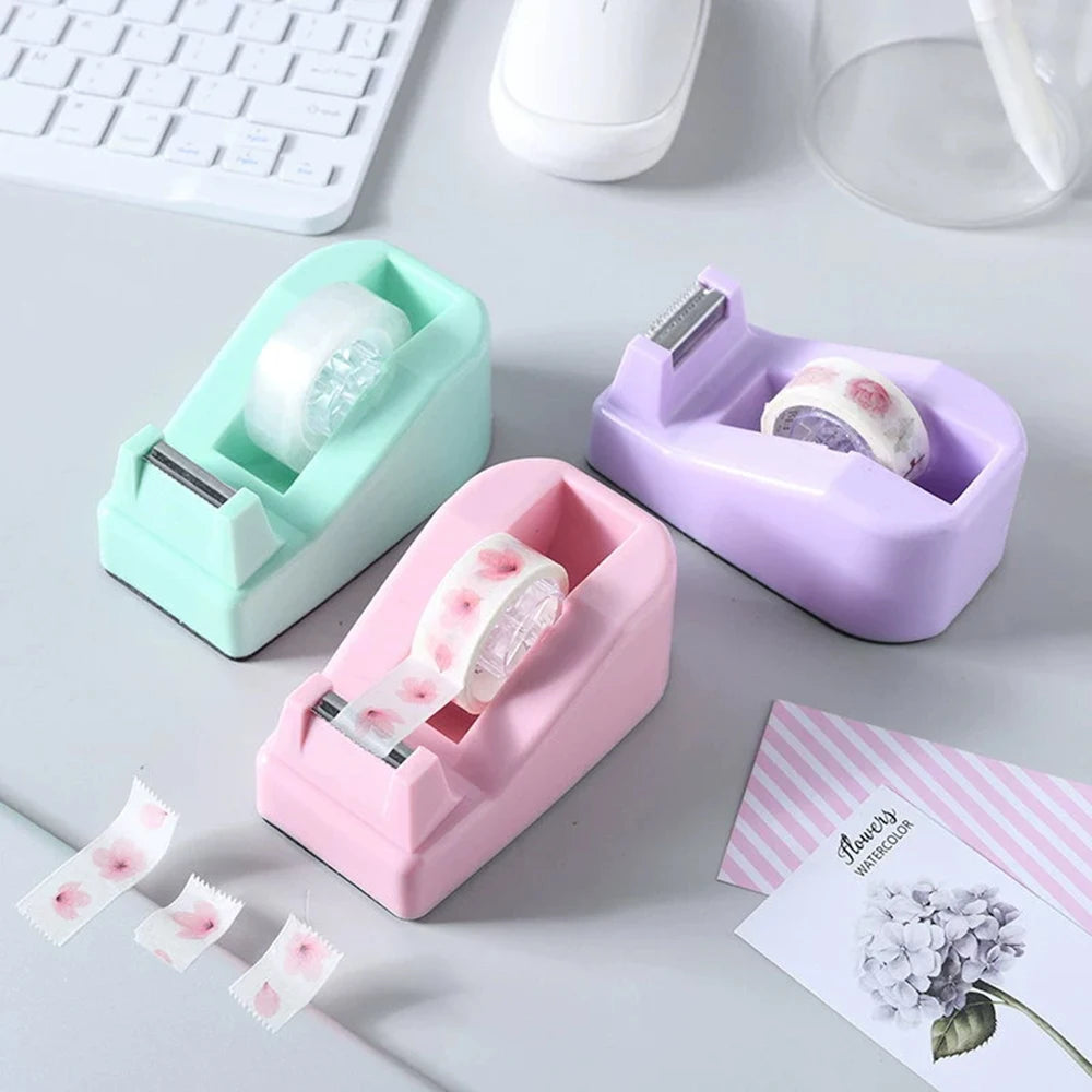 Tape Dispenser Stationery Adhesive Tape Cutter Sealing Tape Table Base Dispenser Office Supplies Packaging Tapes Dispenser