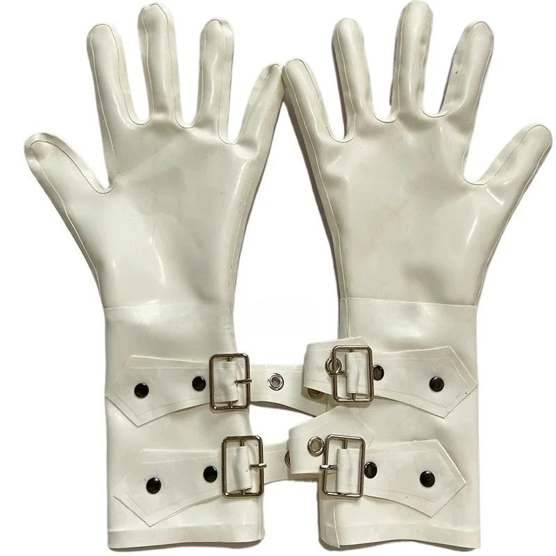 Latex Cosplay Gloves Rubber With Buckle Unisex Customizable Gloves size color handmade club wear