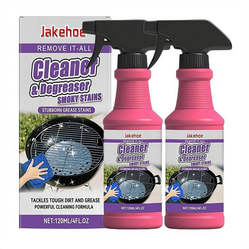 JAKEHOE 120ml Barbecue Rack Cleaner Powerful Cleaning Stubborn Grease Removes Carbon Deposits Safe Formula No Damage for Grill