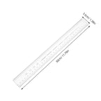 Transparent Plastic Folding Ruler 30Cm Waterproof Flexible Double Sided Scale Measuring Tool for Factory Workshop School Office