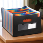 Durable Waterproof 13/25 Grid Accordion File Organizer Three-Side Sealed Flap Office Document Storage Bag