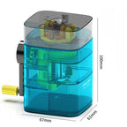Automatic Pencil Sharpener Transparent Body Manual Pencil Sharpener Highly Attractive Hand-Cranked Pencil Sharpener Art Supplies