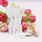 100PCS Multi Style Ring Folded Labels White/Kraft Handmade with Love Ring Price Labels Jewelry Tag Sticker Labels 6*1.2cm