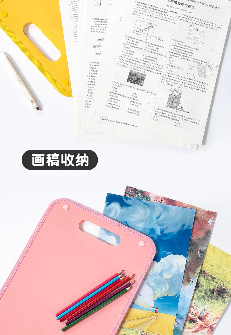 Professional A4 Portable Briefcase Bag - Durable, Self-Seal File Organizer with Handle for Office, School, Graduation