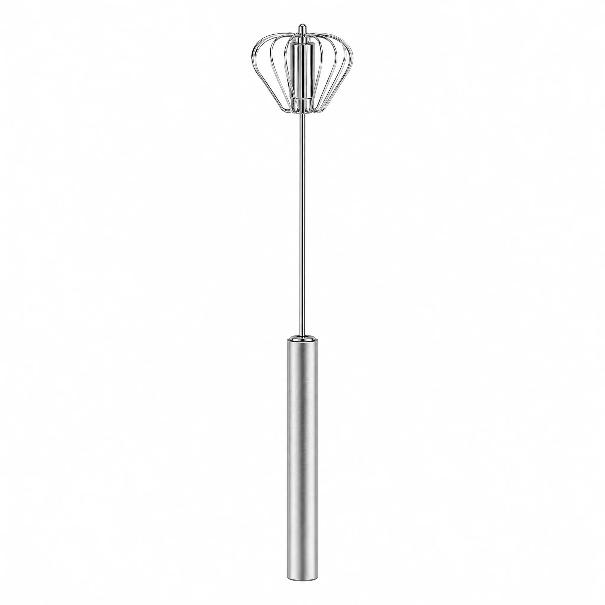 Handheld Milk Frother Stainless Steel Mini Whisk Semi-Automatic Coffee Frother for Cappuccino Latte Hot Chocolate Egg Beater Kitchen Tool
