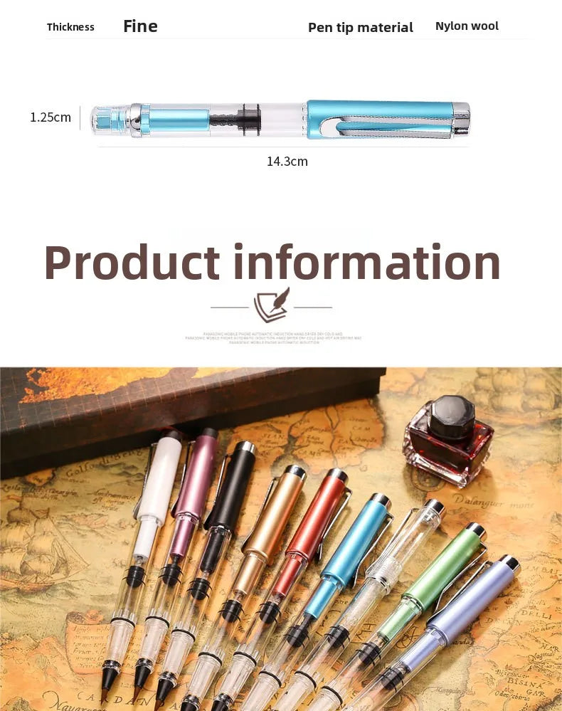 9 Color Piston Brushes Calligraphy Brushes Watercolor Brushes Paint Pen Stationery Art Schoo Supplies for Chinese Painting