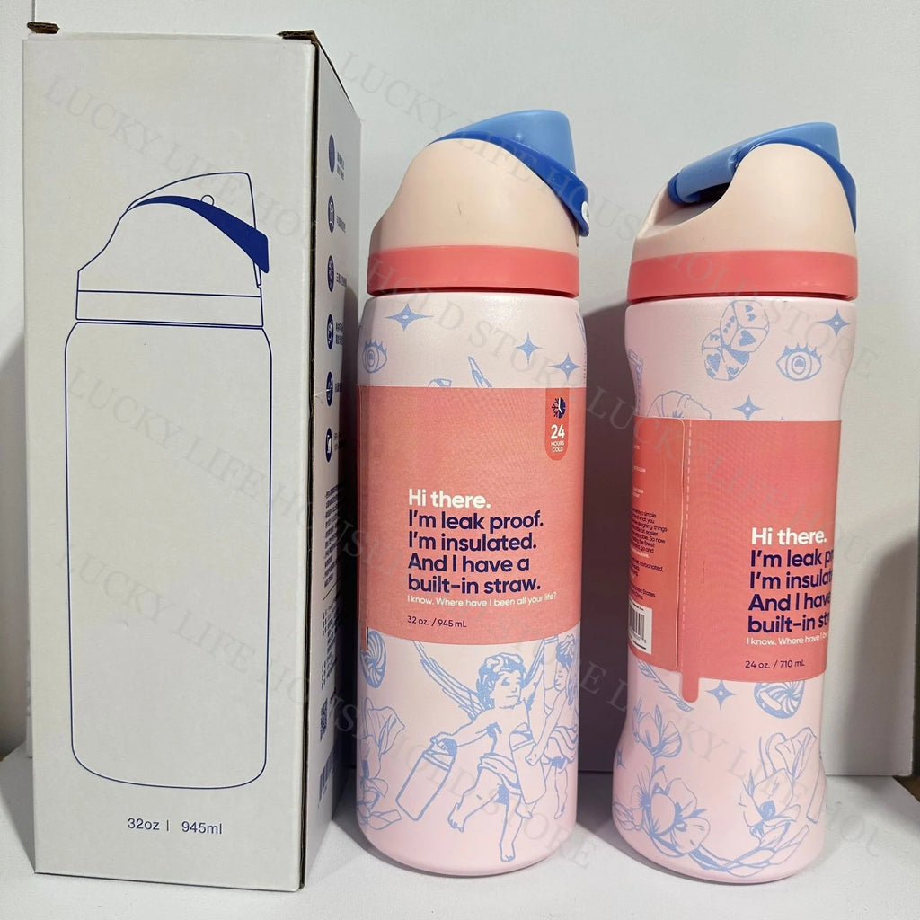 Portable Fruit Car Cup Thermoses Summer Soccer Stainless Steel Insulated Cup 32OZ Large-capacity Football Water Bottles