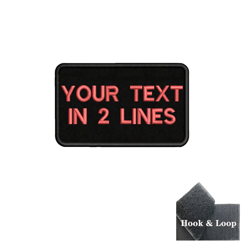 1PC 8cmx5cm Custom Personalized Name number Patch Stripes Badge tags chevrons Armband Iron On Or Hook Loop embroidered