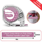 P12 Mini Label Maker Machine with Tape Bluetooth Label Printer Handheld Sticker Multiple Templates Font Inkless Sticker Maker