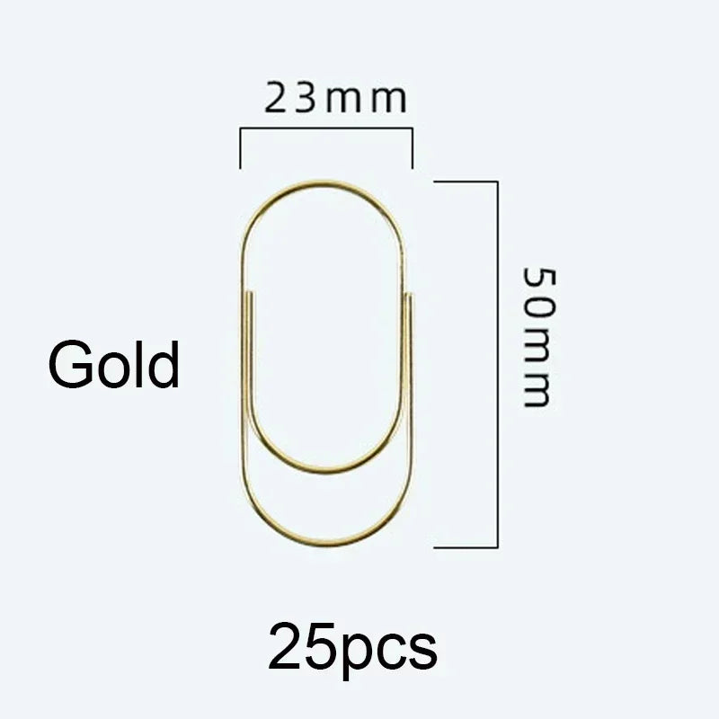 Factory Supply 25pcs/15pcs 50x25mm Large Size Paper Clips 4 Colors Available Large Wide Paper Clips on Promotion
