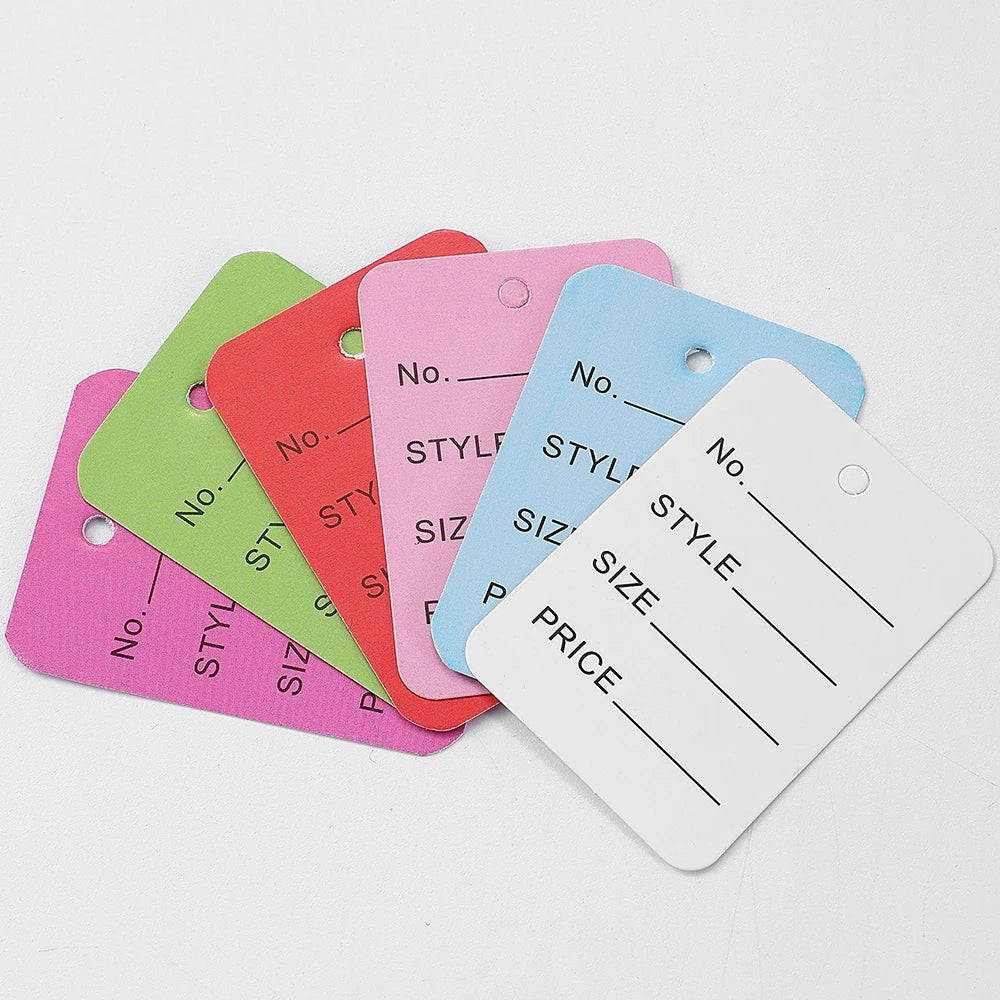 3.5x5cm 100PCS Price Tags Clothing Tag Multi-Colors Merchandise Marking Tag Display Label for Product Jewelry Clothing Tags