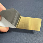 10pcs Brushed gold plate Laser Engraving Metal Name Badge Gold Silver Color Mirror Brushed Stainless Steel Badge Blank Material