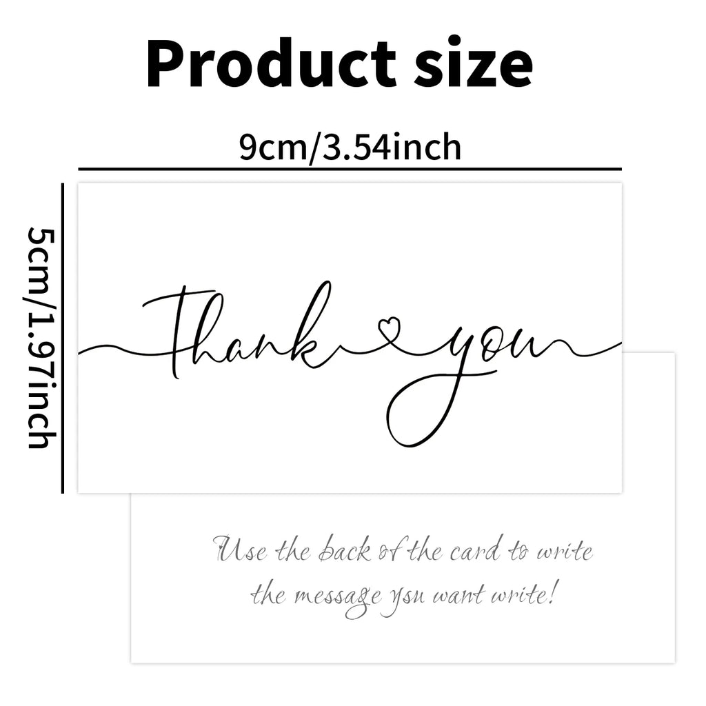 50pcs Simple Thank You Cards For Supporting Your Order Small Business Shop Cards Supplies,Goods Follow Card Gift Packaging Decor