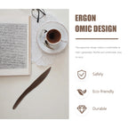 Black Ebony Wooden Paper Cutter Multi-Function Letter Opener Ergonomic Wear-Resistant Portable Office Envelope Cutter Household