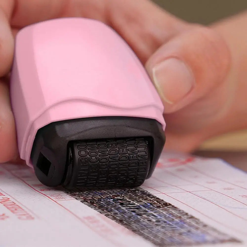 2XIdentity Theft Protection Roller Stamps Reusable Ink Address Eraser Roller For Privacy Protection Lightweight Portable Privacy