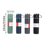 One Cup Three Lid Thermos Cup Set 304 Stainless Steel Handle Lid Gift Cup Men's And Women's Portable Gift Box Set