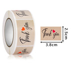 250Pcs Rectangle Thank You for Your Order Stickers Labels for Small Business Decor Sticker Stationery Supply 2.5*3.8cm
