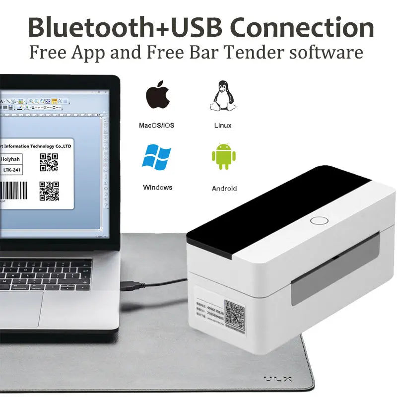 463B Thermal Label Printer 100*100 /150 Bluetooth Shipping Express Barcode Printer Label Holder POS For MacOS/Windows/Android