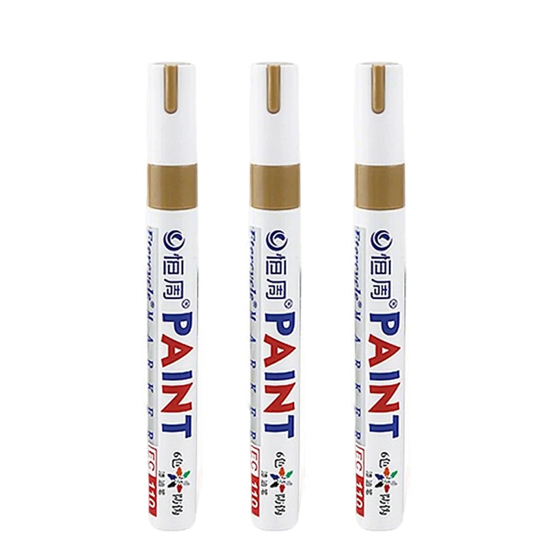 1/3/6/12 Colors Permanent Paint Marker White/Gold/silver Markers for Car Tire Tread Rubber Fabric Paint Metal Paint Marker Pens