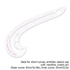 Clear Metric Flexible French Curve Ruler Practical Tailoring Template For Dressmaking Pattern Drafting DIY Sewing Projects