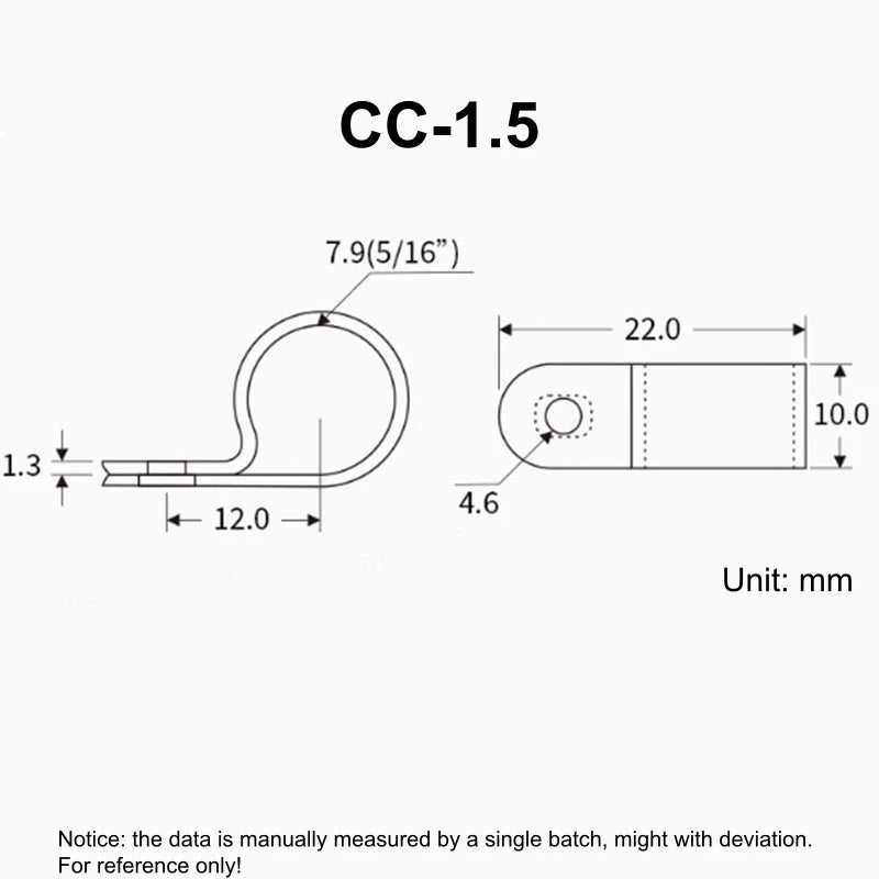 100pcs White R Shape Cable Clips Screw Fixing Nylon PA66 Plastic Desk Office Electric Wire Holder Fastener Management