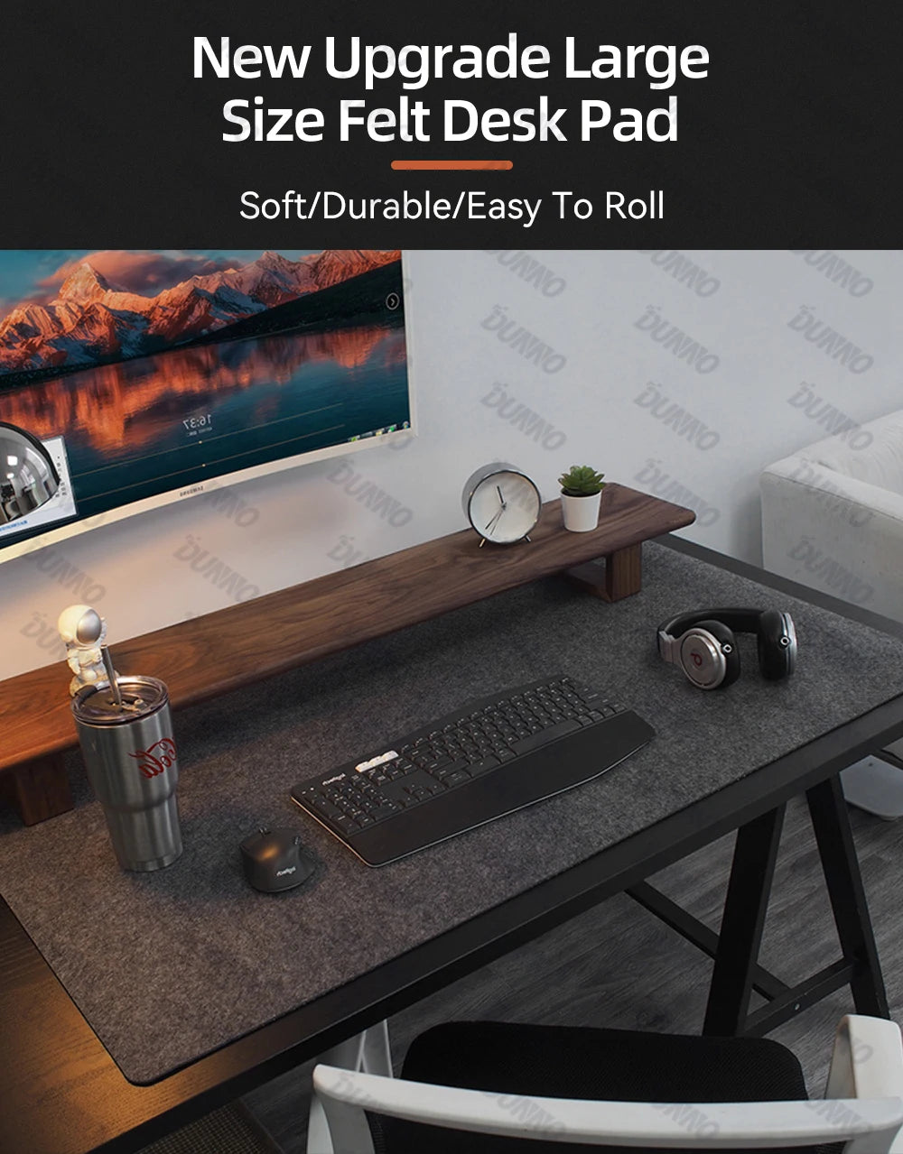 Large Size Gaming Mouse Pad Non-slip Wool Felt Mousepad Office Desk Mat Protector Table Laptop Cushion Keyboard Mat Premium