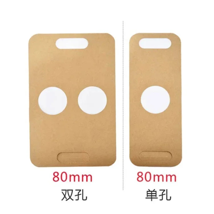 50pcs Disposable Milk Tea Handheld Cup Holder Thick Kraft Paper Takeaway Portable Package Creative Coffee Paper Cup Handle