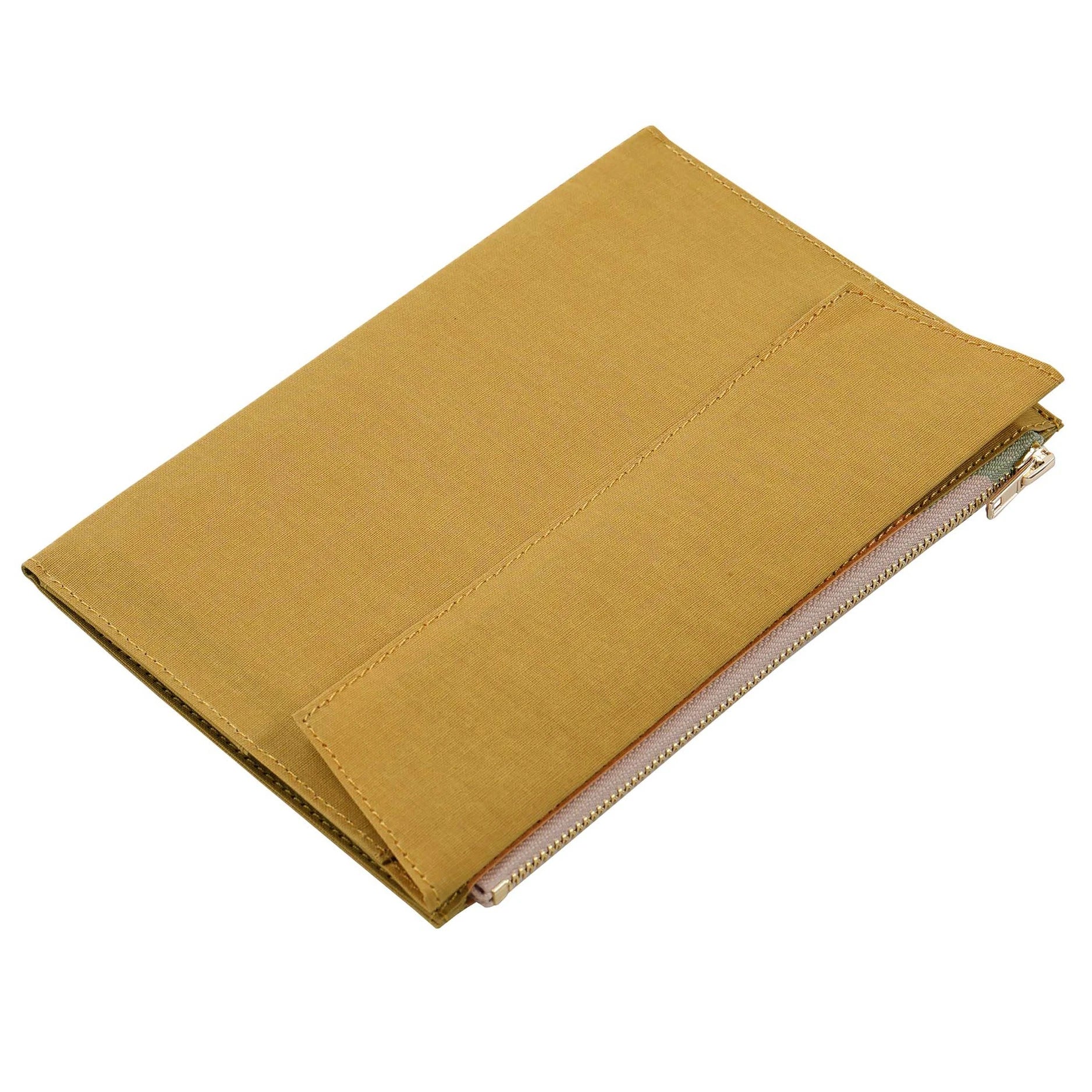Canvas Zipper Card Holder for Travel Notebook, Canvas Storage Bag File Folder Refill Insert for Standard Journals Stationery