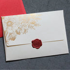 10pcs/special Paper Card Hot Stamping Invitation Letter Envelope, Pearl Paper Packaging Thick Envelope