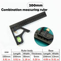 150/200/250mm Multifunctional Movable Ruler Protractor Angle Level Aligner Carpenter Square Measuring Layout Tool Woodworking