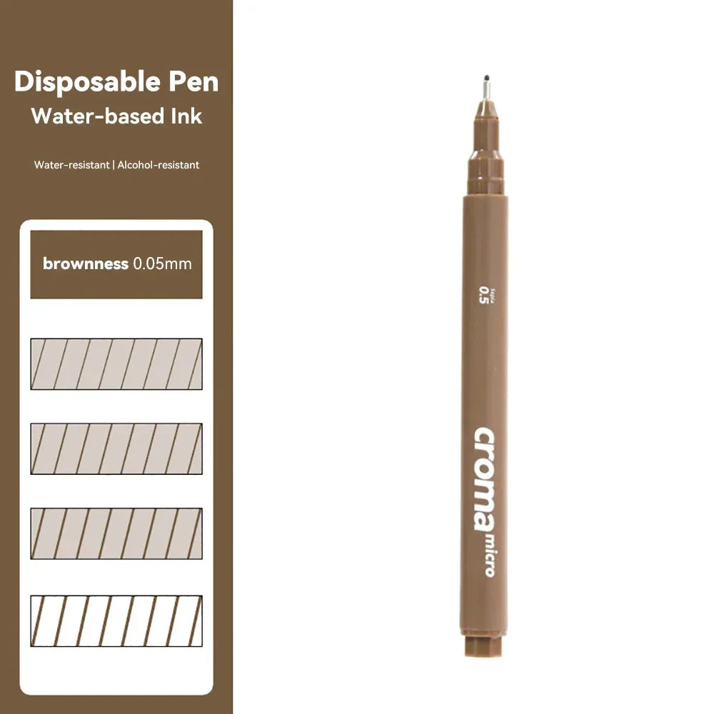 Pigment Liner Pigma Pen 0.1mm/0.03mm/0.05mm/0.5mm/1mm Different Tip Black Fineliner for Sketching Drawing Micron Ink Marker Pen