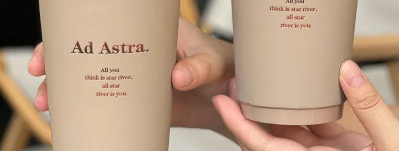 Milk Tea Cup Thickened Paper Cups Hot and Cold Tea Drinks with Lid High-end and Classy Good Sealing Performance Leak-proof