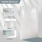 20 Pcs Envelopes With Cord Buckle,Super Thick A4 Size Plastic Folder With Extended Angle Braces,Reusable Clear Envelopes