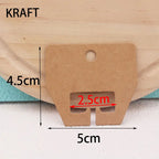 50pcs Hairpins Barrette Packing Paper Card for DIY Girl Small Grab Clip Hair Claw Display Card Hair Accessories Retail Price Tag