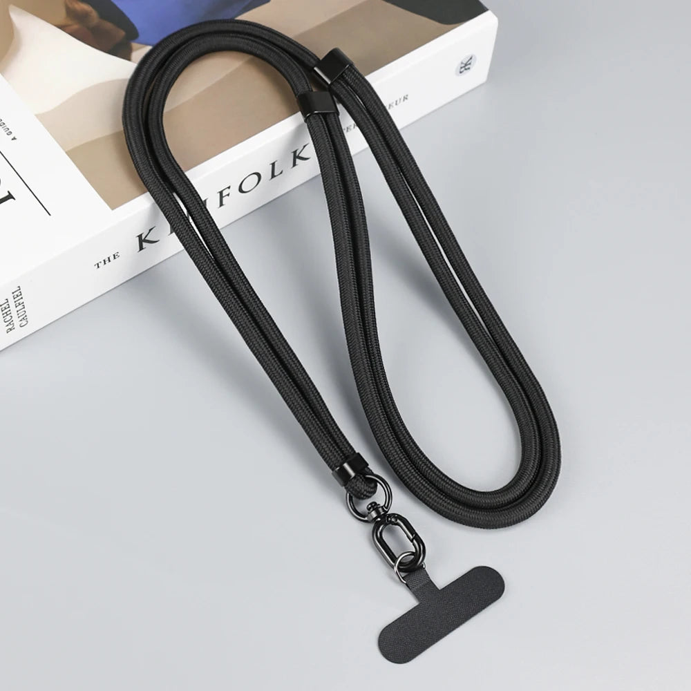 Colorful Adjustable Long Lanyard for Mobile Cell Phone Candy Solid Color Crossbody Necklace Anti-Lost Strap for Phone Universal