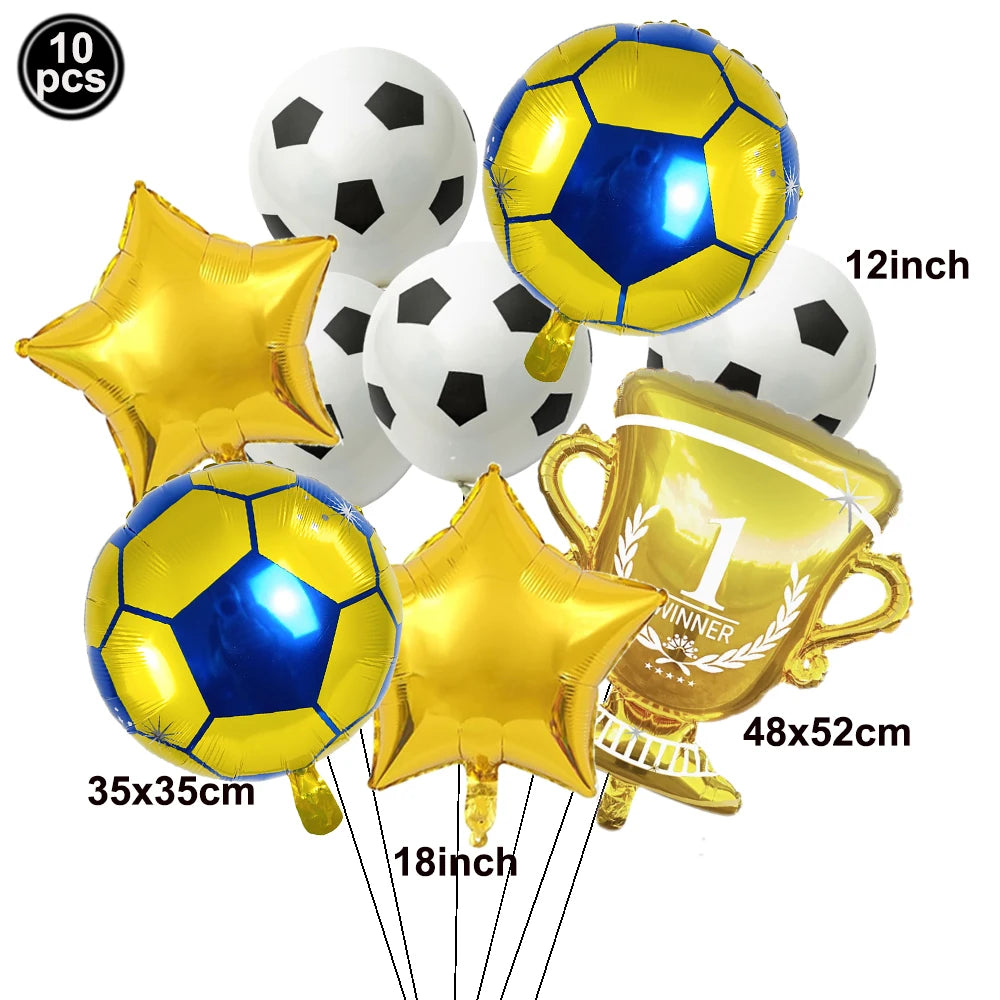 Soccer Party Disposable Tableware Paper Plates Cups Napkins Tablecloth Soccer Birthday Party Decoration