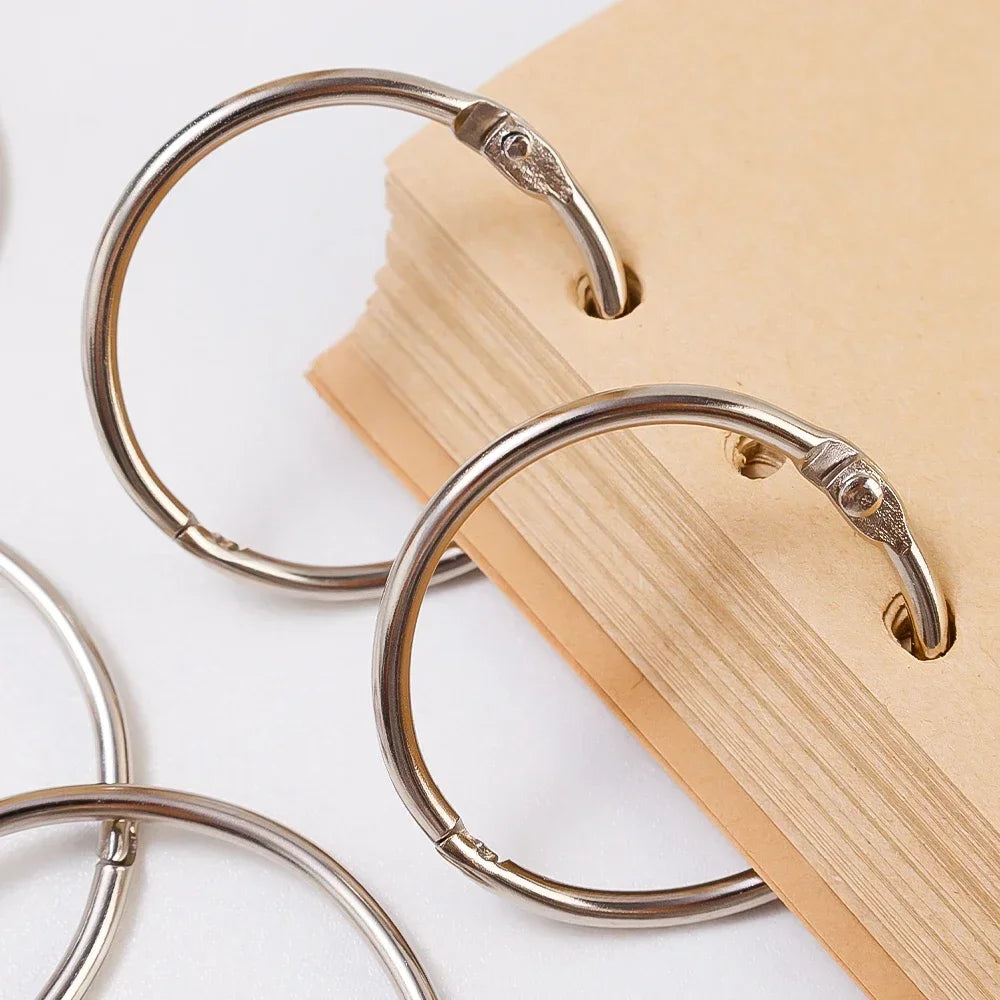 1-10PCS Binder Rings Loose Leaf Metal Book Ring Album Scrapbook Binders Craft Photo Organizer Keychain For Home Office