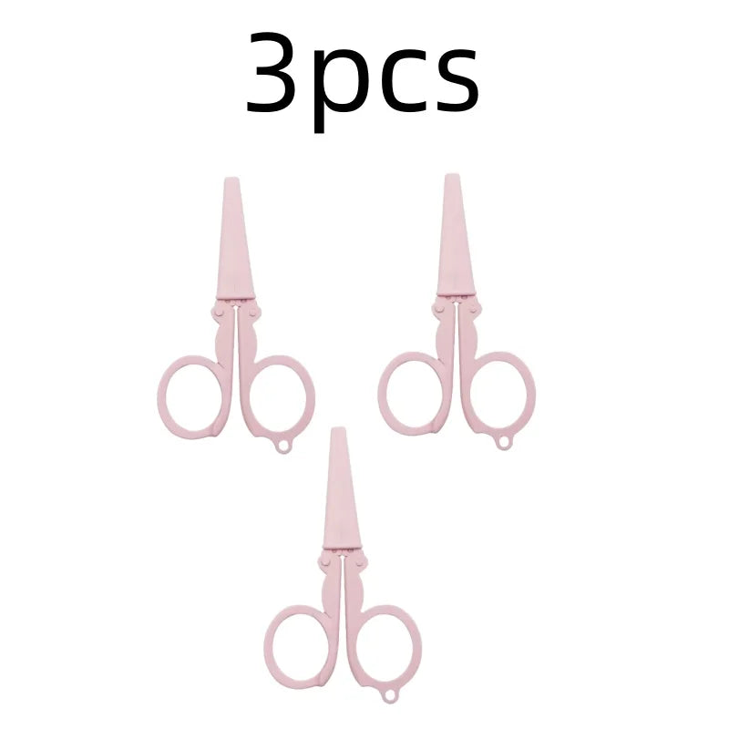 Cute Foldable Scissors Mini Morandi Paper Cutter Knife Portable Envelopes Opener DIY Handmade Art Tools School Office Supplies