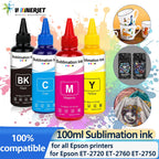100ml Sublimation Ink 4 Colors/Set for Epson All Printer ET-3700 ET-3800 ET-3850 ET-4800 ET-4810 ET-4850 ET-7700 Printer Ink