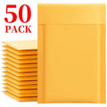 50-10Pack Kraft Bubble Mailers Self-Sealing Paper Envelopes Waterproof Cushioned Padded Foam Shipping Bags for Packaging