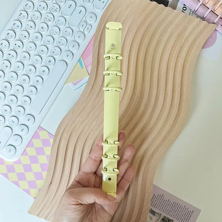 Candy-colored Metal Loose-leaf Iron Clip Macaroon 6-hole Binder A5 Binder Loose-leaf  Binder Clips Notebook Loose-leaf Rings