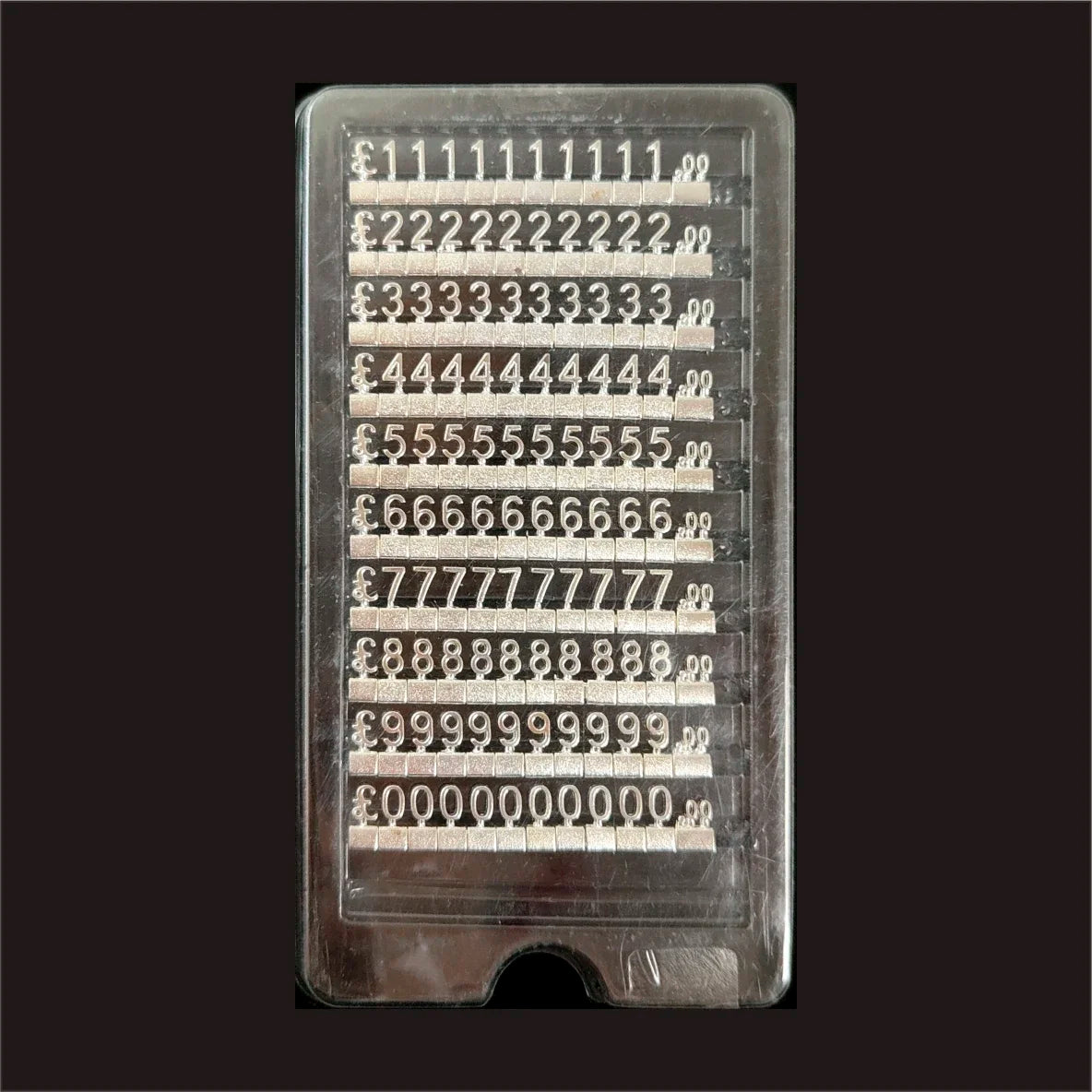 Metal 3D Combined Price Tags Number Adjustable Display Euro Pound Dollar Label Currency Symbol Jewellery Watch Phone Store