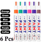 6/12 Pcs Paint Pen Metal Paint Pen Waterproof Colorful Oil-based Markers Industrial Marking Painting Graffiti Paint Oil Pen