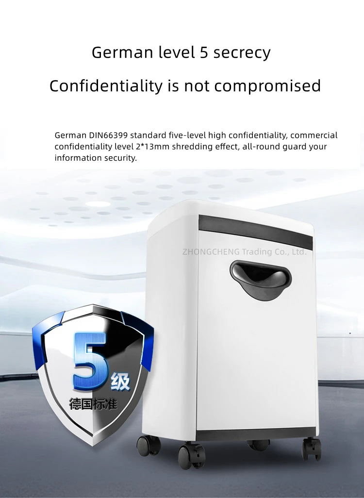 Upgrade Shredder High-power German Standard 5-level Confidential Manual Electric Office Low-noise Home 2m/min 18L Large-capacity