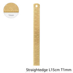 Retro Brass Straight Ruler Student School Office Stationery Metal Triangle Rulers Protractor Painting Drawing Measuring Tools