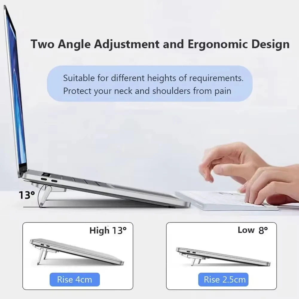 2PCS Adjustable Riser Cooling Bracket, Suitable for Laptops, Tablets, Foldable Laptop Brackets, Portable Laptop Brackets
